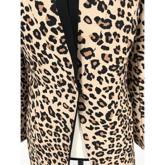 FloryDay Blazer/Suit Womens Leopard Print Long‎ Sleeve Open Front Size Small - Picture 8 of 10